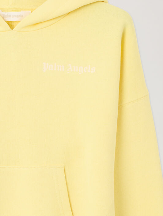 PALM ANGELS Overlogo Over Fit Hoodie GIALLO/YELLOW PGBB014S26FLE001