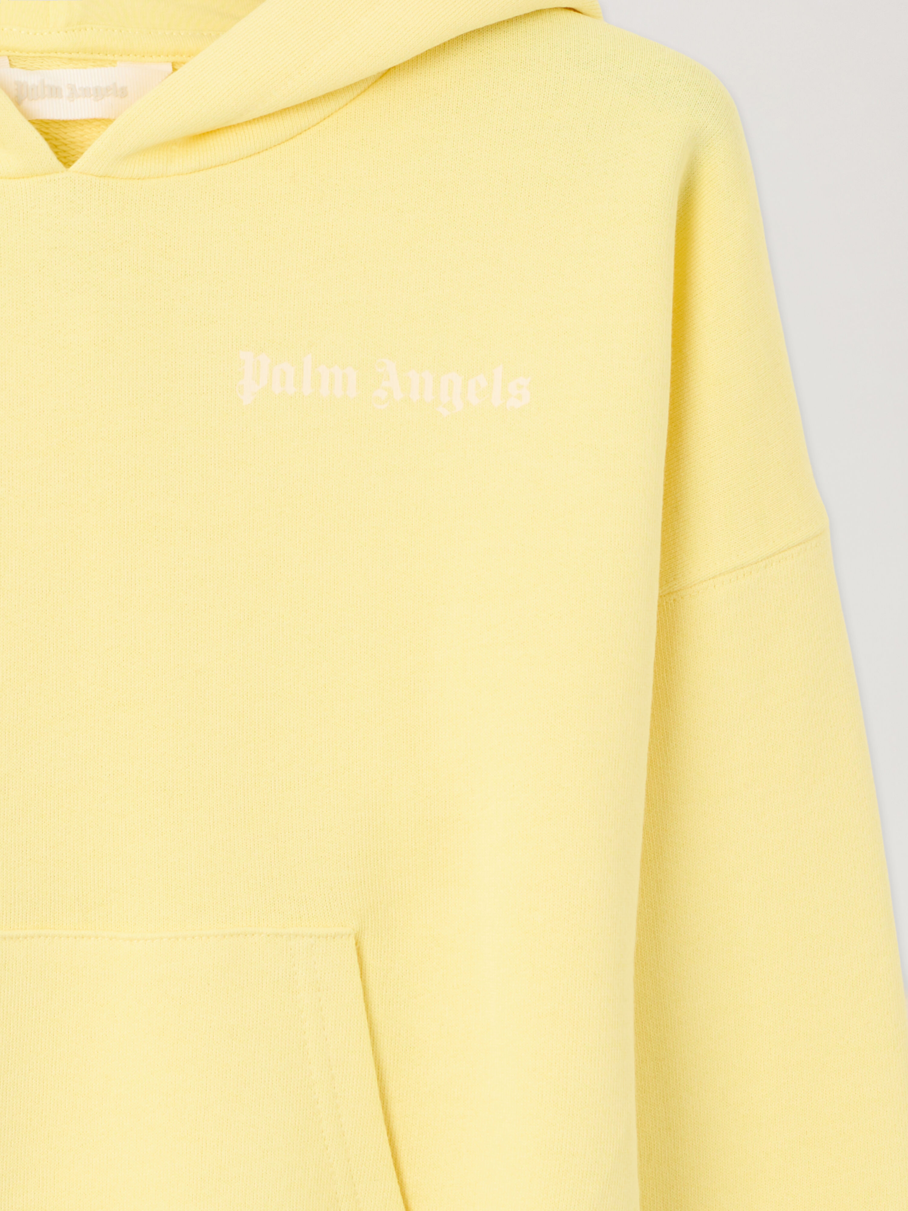 PALM ANGELS Overlogo Over Fit Hoodie GIALLO/YELLOW PGBB014S26FLE001