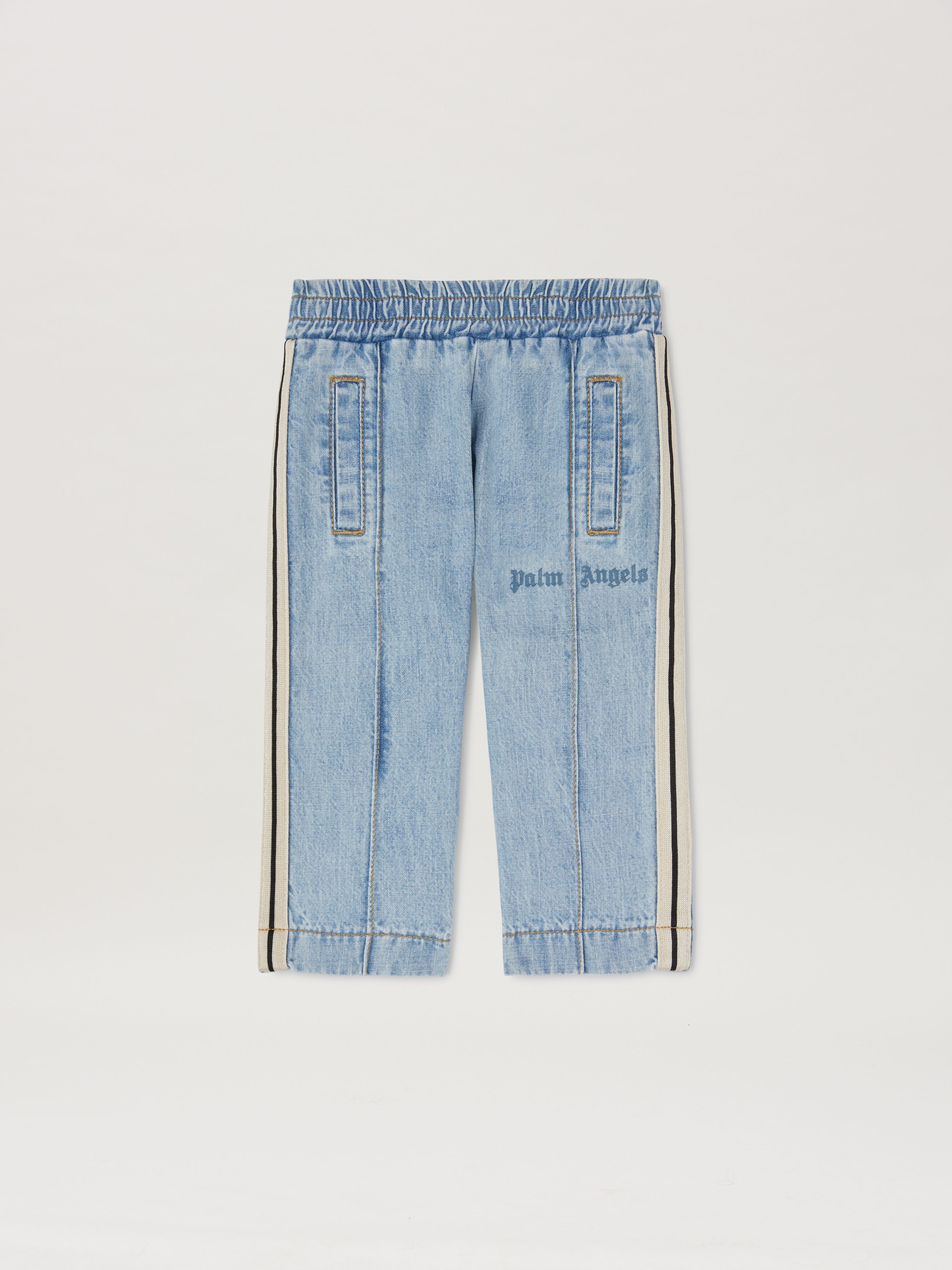 PALM ANGELS  Chambray Track pants BLUE BLUE PB4X001S25DEN001