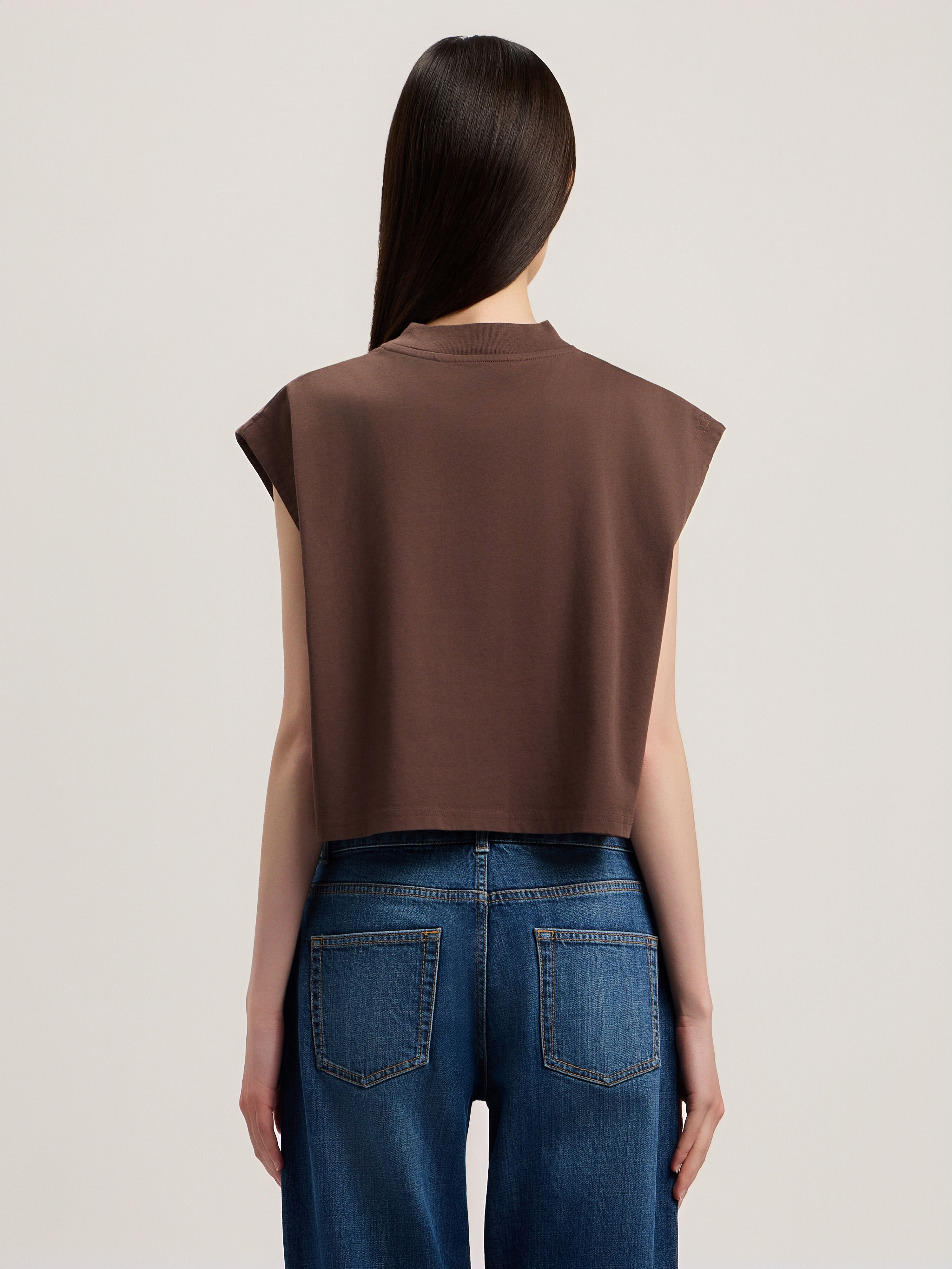 PALM ANGELS Spray Bear Boxy Tank Top BROWN PINK PWAC022S26JER001