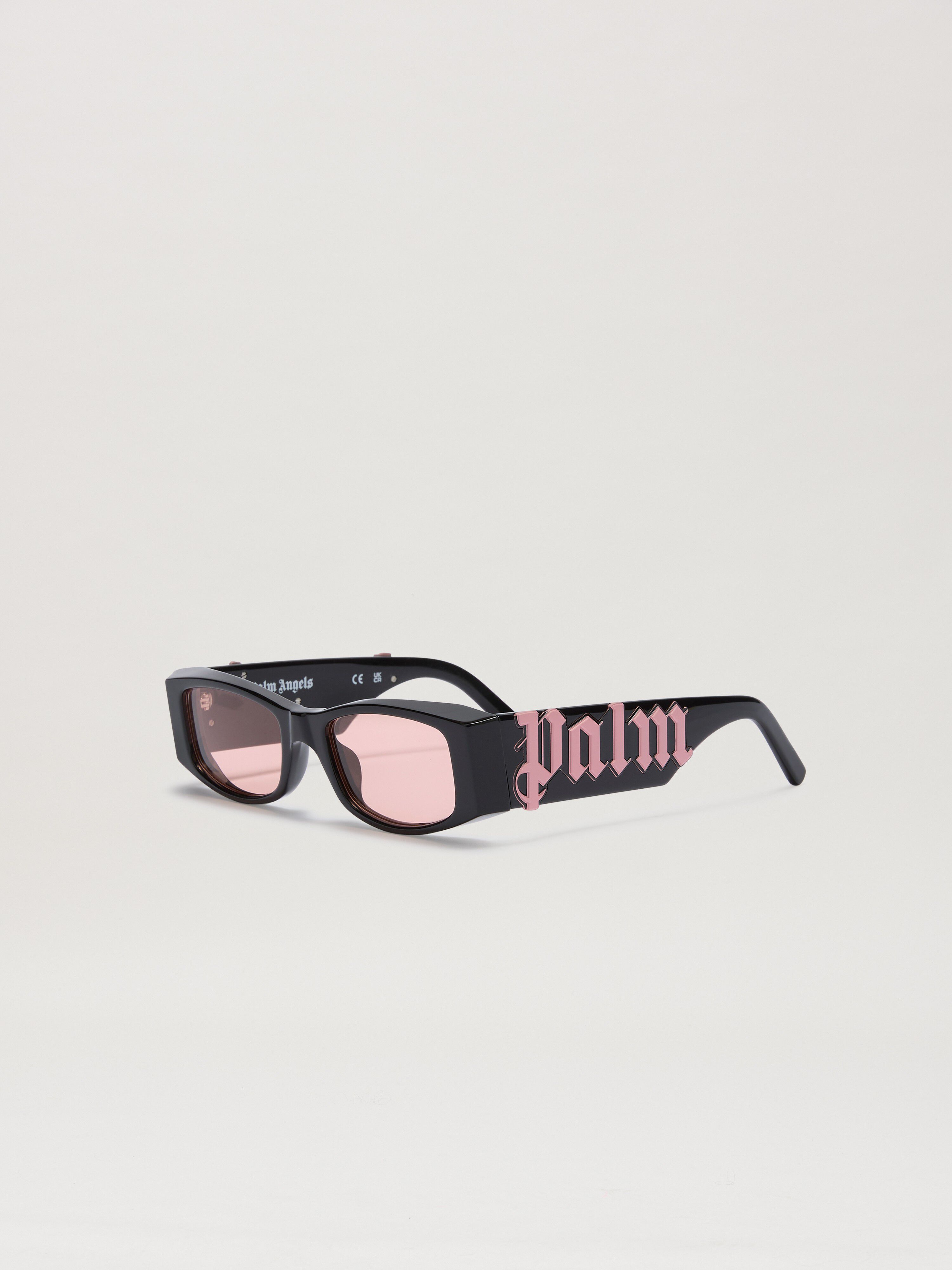 PALM ANGELS  Angel sunglasses BLACK - PEACH ORANGE PERI007C99PLA001