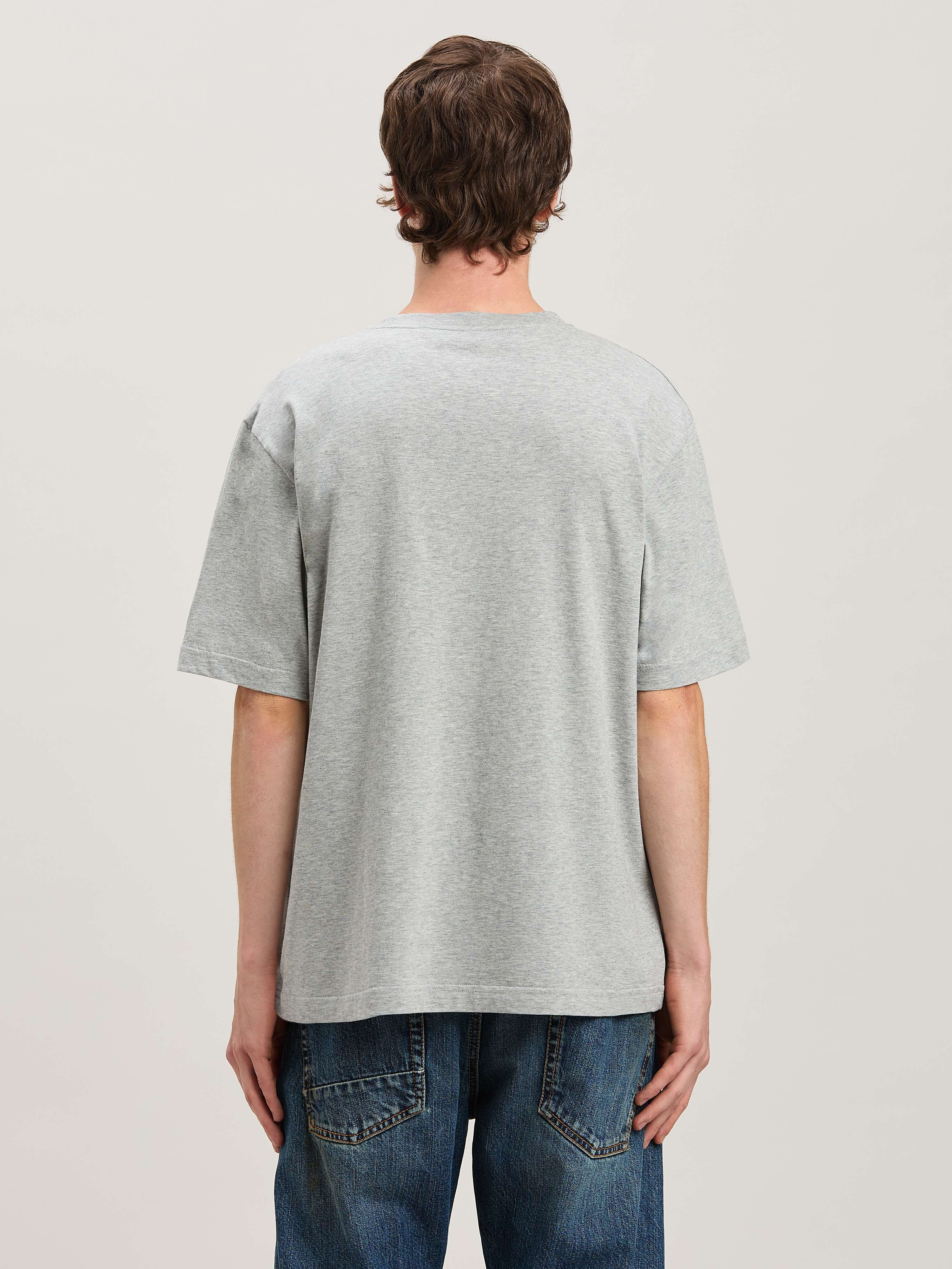 PALM ANGELS  College Logo T-Shirt GREY MELANGE - BLACK PMAA089S25JER001