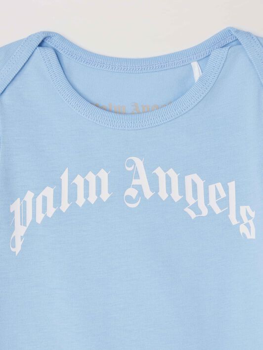 PALM ANGELS  3 Pack bodysuits LIGHT BLUE OFFWHITE PB2X017S25JER001