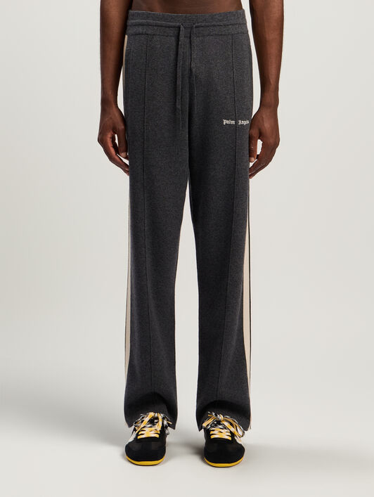 Classic Logo Knit Track Pants PALM ANGELS Classic Logo Knit Track Pants DARK GREY - OFF WHITE PMHG023F25KNI001