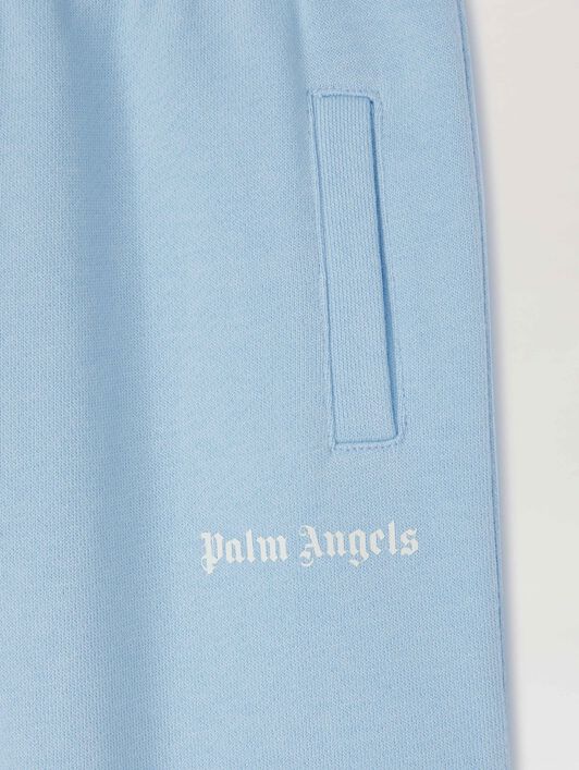PALM ANGELS  Logo sweatpants LIGHT BLUE OFFWHITE PBXD001S25FLE005