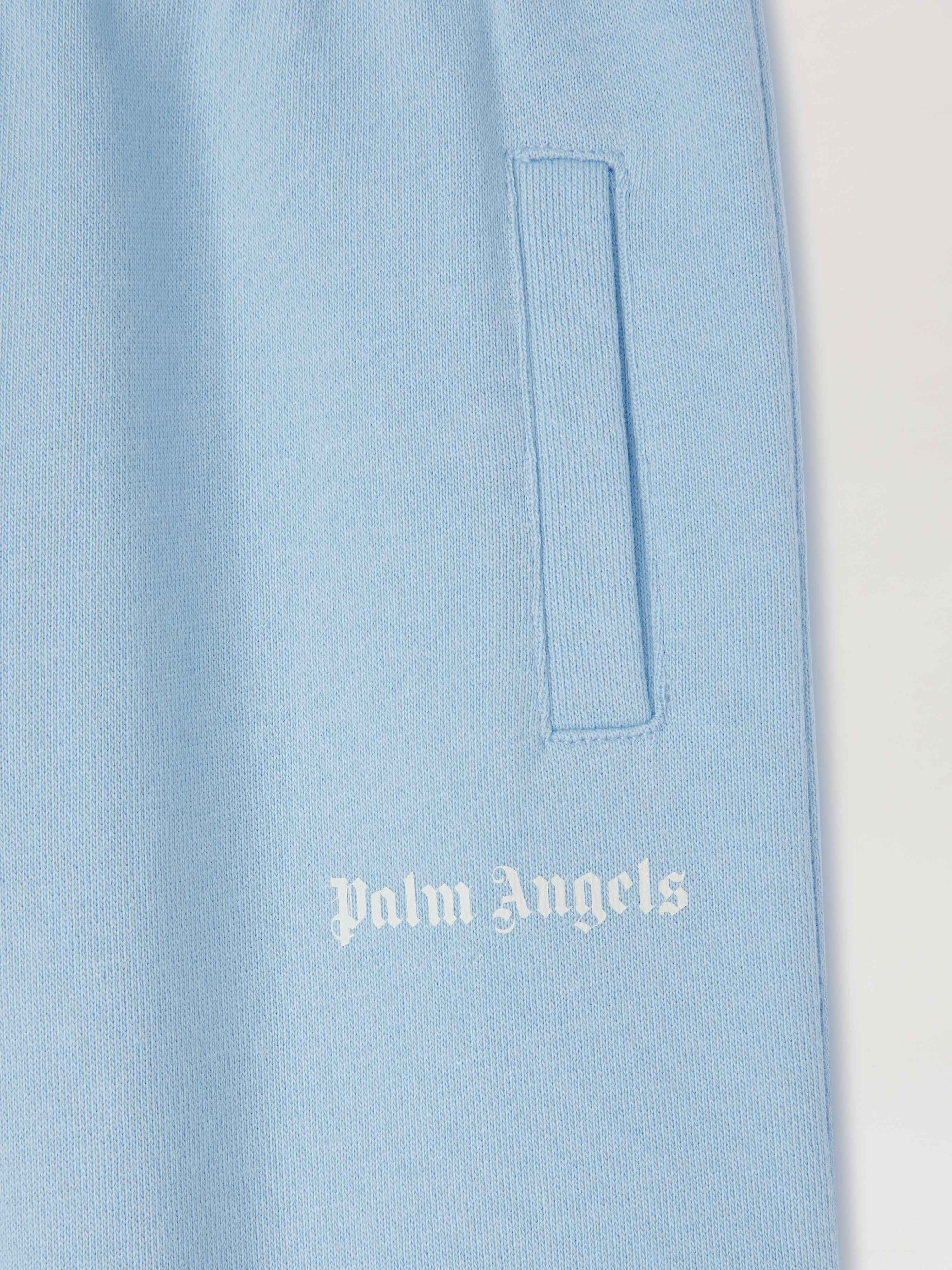 PALM ANGELS  Logo sweatpants LIGHT BLUE OFFWHITE PBXD001S25FLE005