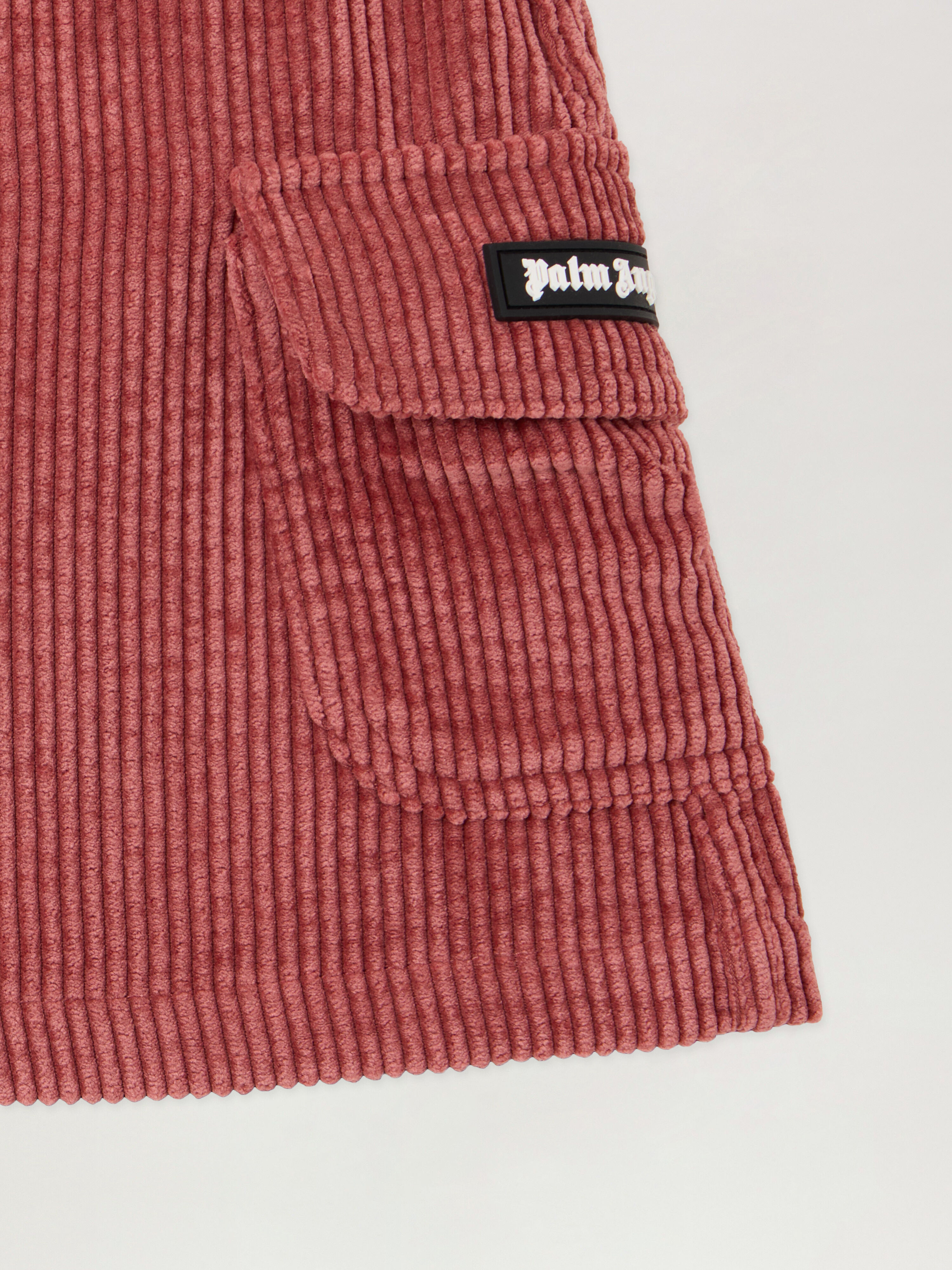 PALM ANGELS Pa  Corduroy Mini Cargo Skirt ANTIQUE ROSE OFF WHITE PGCU007F25FAB001