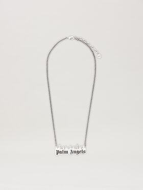 PALM ANGELS  Burning Logo Necklace GOLD - BLACK PMOB126S25MAT001