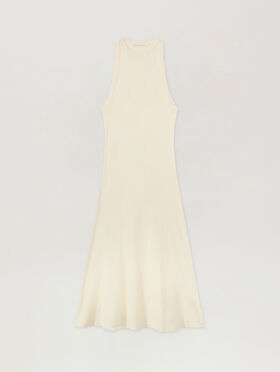 PALM ANGELS Curved Logo Essential Dress OFF WHITE - KAKI PAWDH01F26JR01