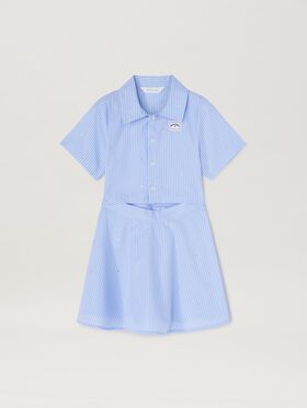 PALM ANGELS  Rheinstone striped shirt dress BUTTER CHERRY PGAA001C99JER002