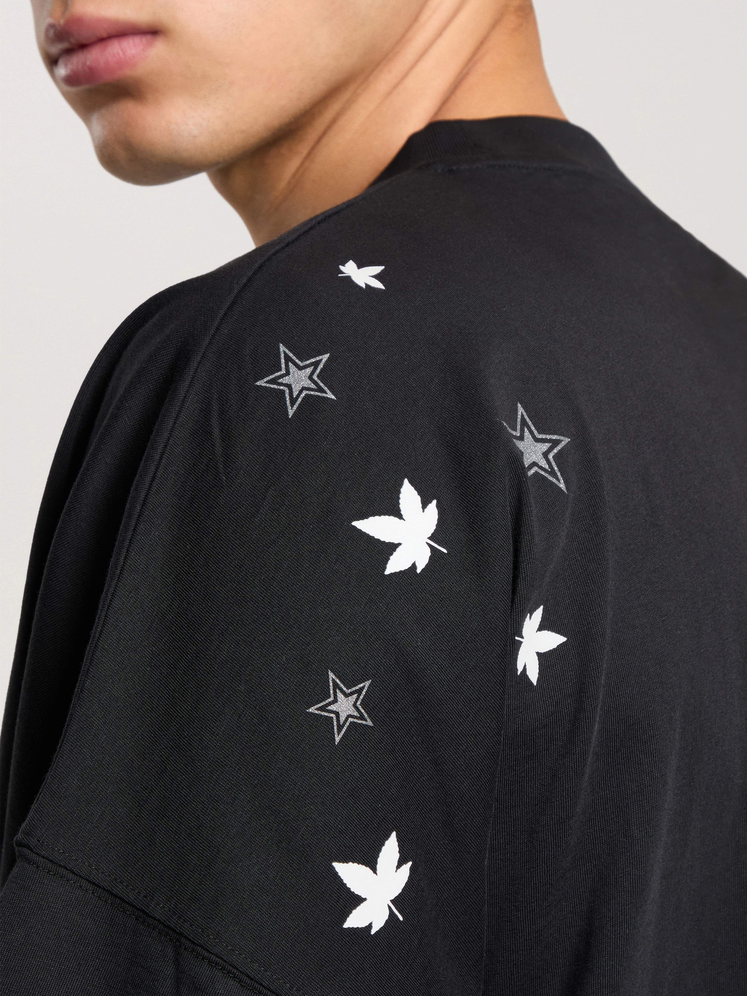 PALM ANGELS Feel High Oversized T-Shirt BLACK - OFF WHITE PAMAA05F26JR01