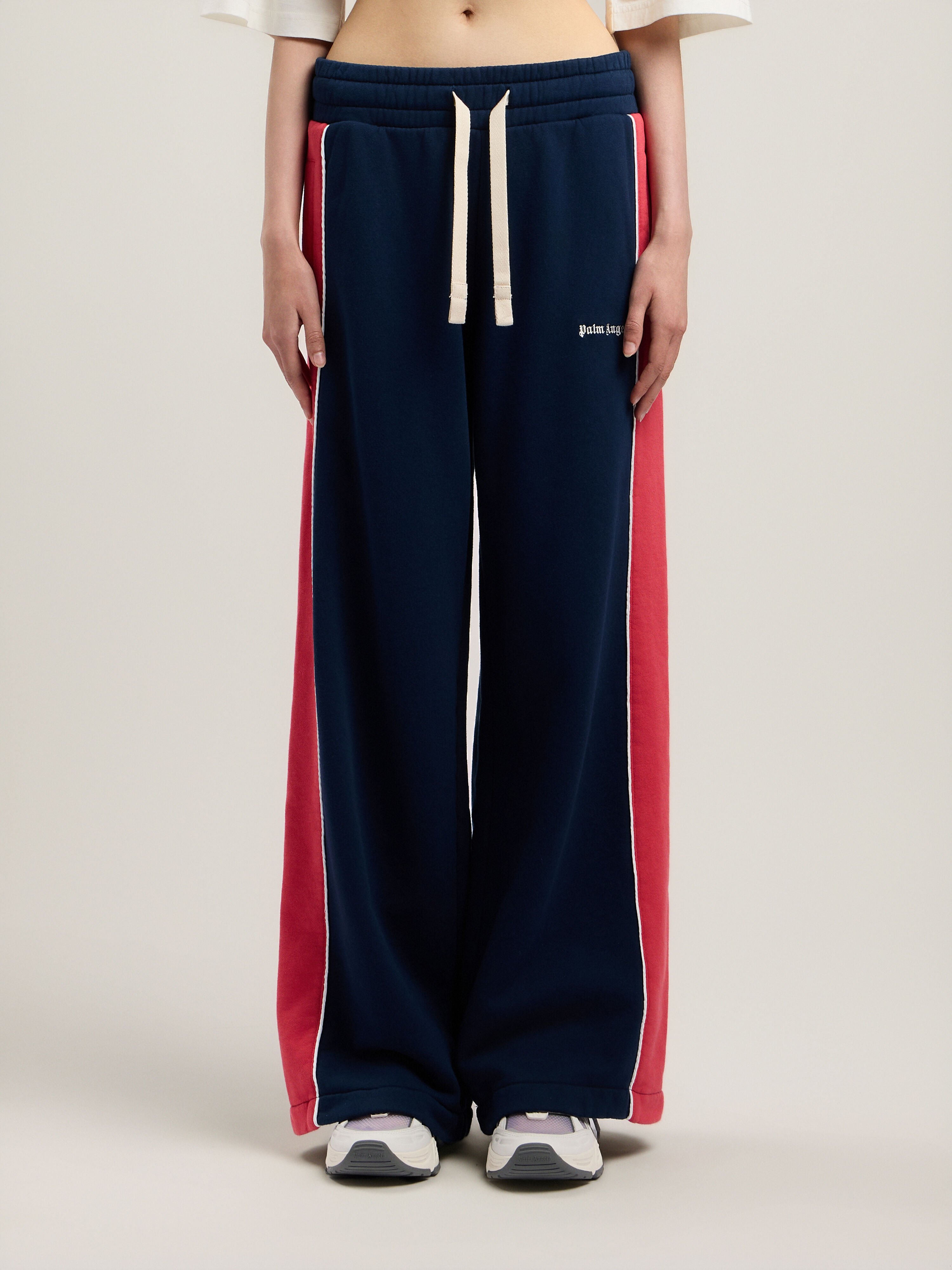 PALM ANGELS Classic Logo Sweatpants NAVY BLUE RED PWCH02AS26FLE001