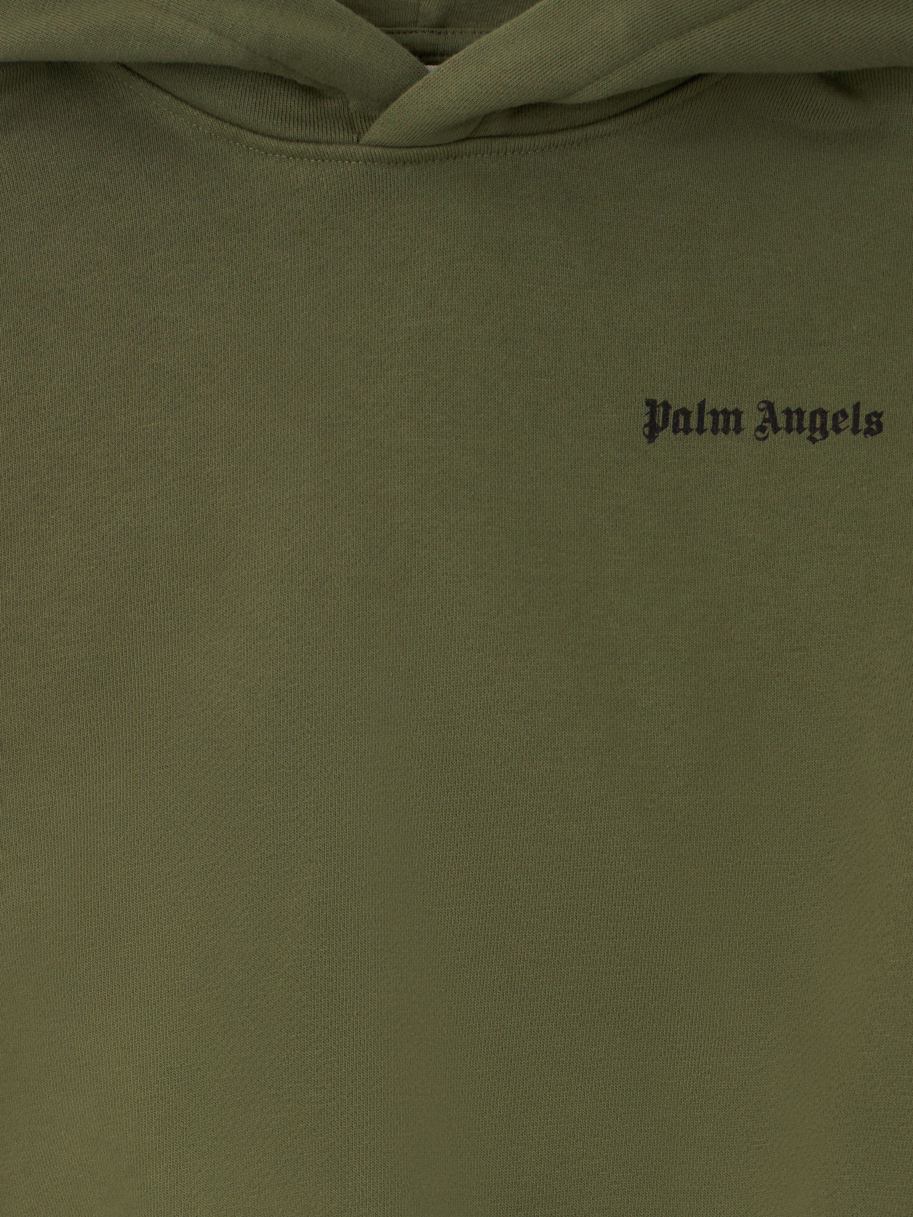 PALM ANGELS Pa Minitrack Regular Hoodie MILITARY GREEN - BLACK PBBB012F25FLE008
