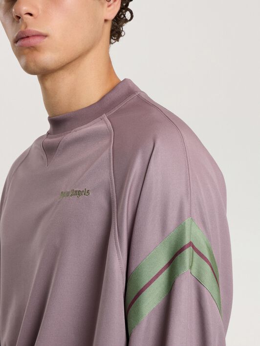 PALM ANGELS Urban Logo Track Crewneck MAUVE - SAGE PAMBF01F26FB01