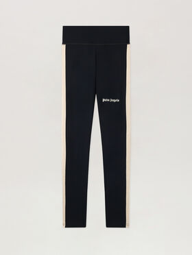 PALM ANGELS Training Track Leggins BLACK OFF WHITE PWVG008C99FAB001