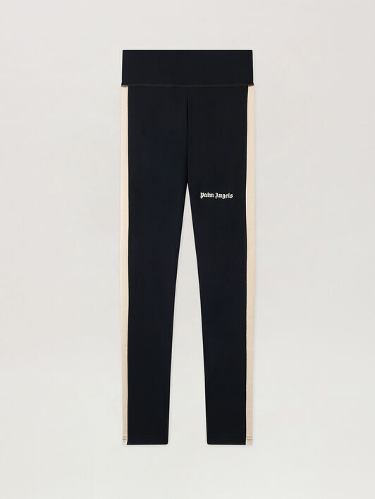 PALM ANGELS Training Track Leggins BLACK OFF WHITE PWVG008C99FAB001