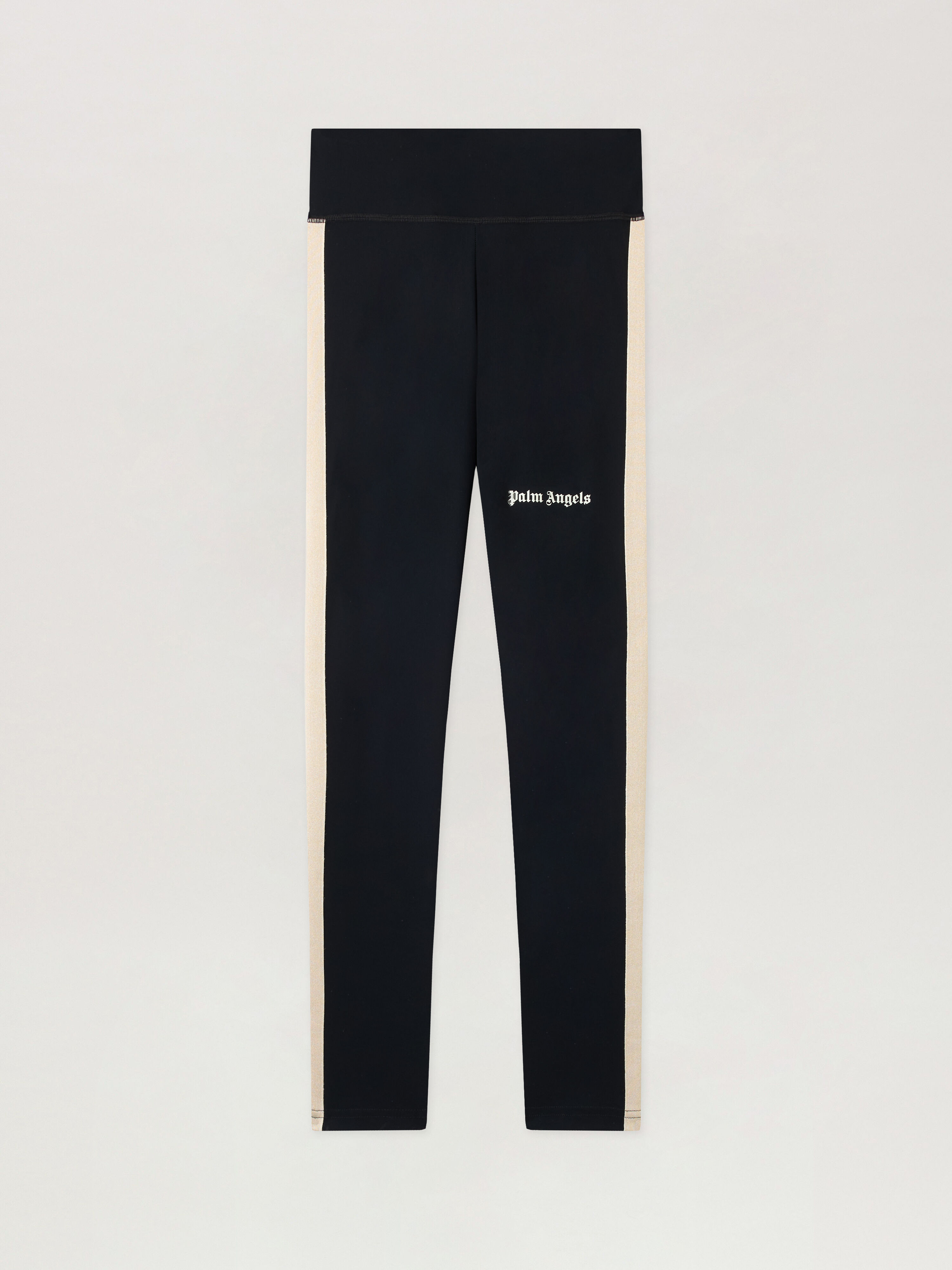 PALM ANGELS Training Track Leggins BLACK OFF WHITE PWVG008C99FAB001