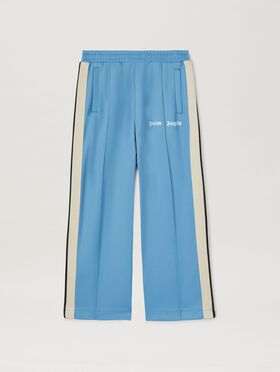 PALM ANGELS Track pants DUSTY BLUE OFF WHITE PBCJ002C99FAB003