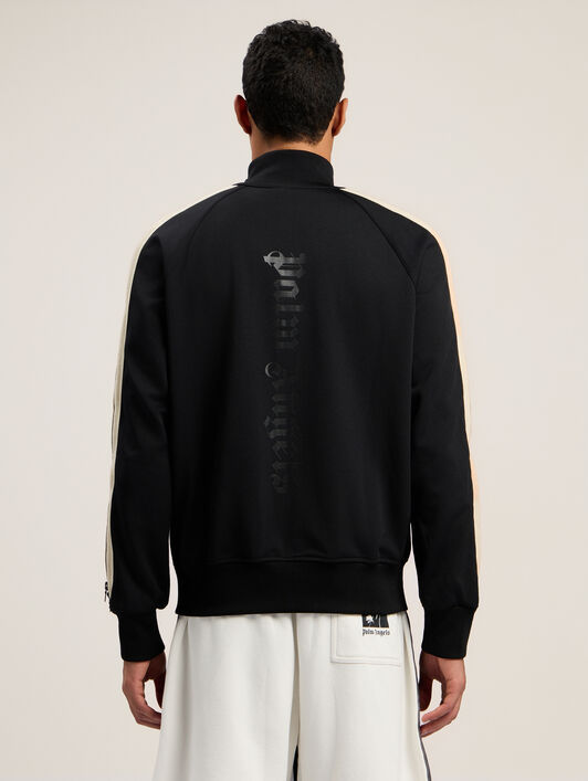 PALM ANGELS Performance Zip-Up Track Jacket BLACK - ORANGE PMBD08FF25FAB001