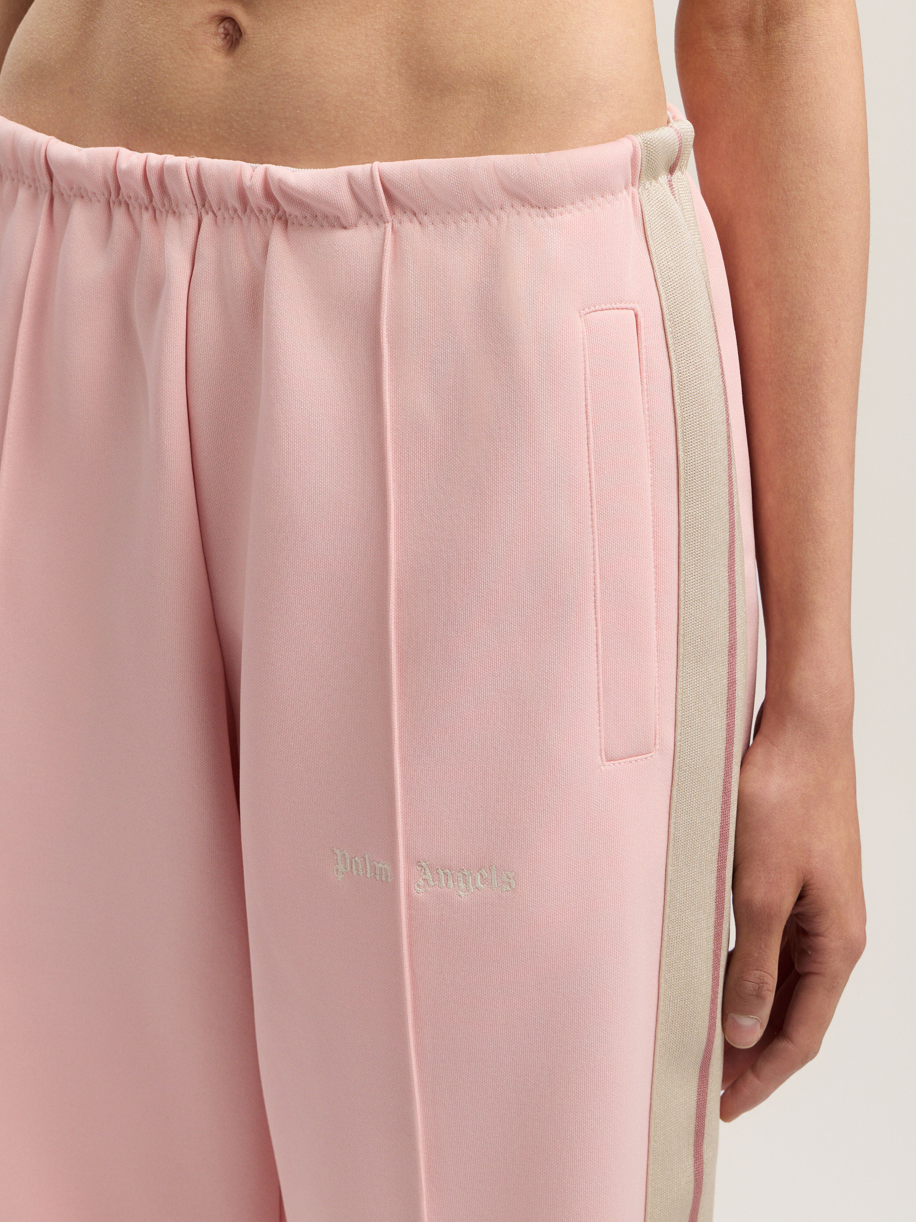 PALM ANGELS Classic Logo Tonal Track Pants PINK - OFF WHITE PWCJ031F25FAB002