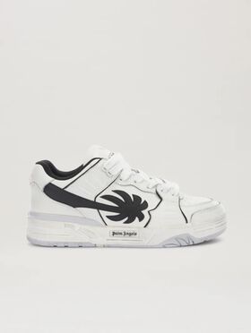 PALM ANGELS  Washed Venice Sneaker BLACK - WHITE PMIA099S25LEA002