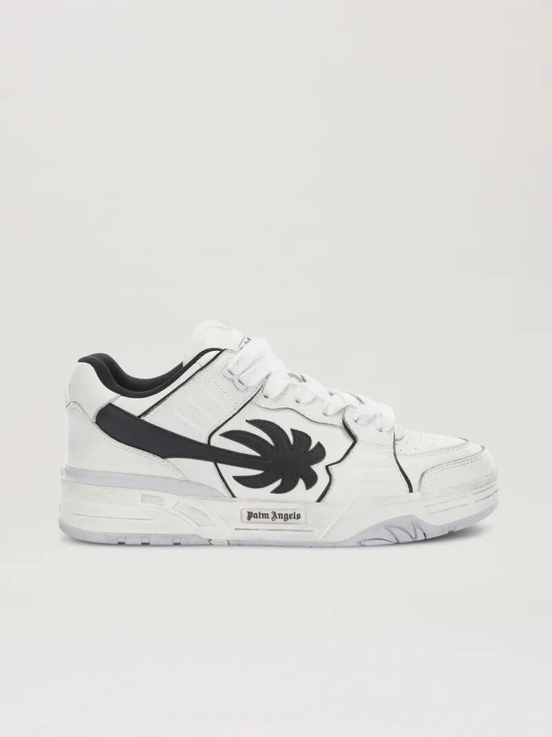 PALM ANGELS  Venice Worn out Sneakers WHITE - BLACK PMIA101S25LEA002
