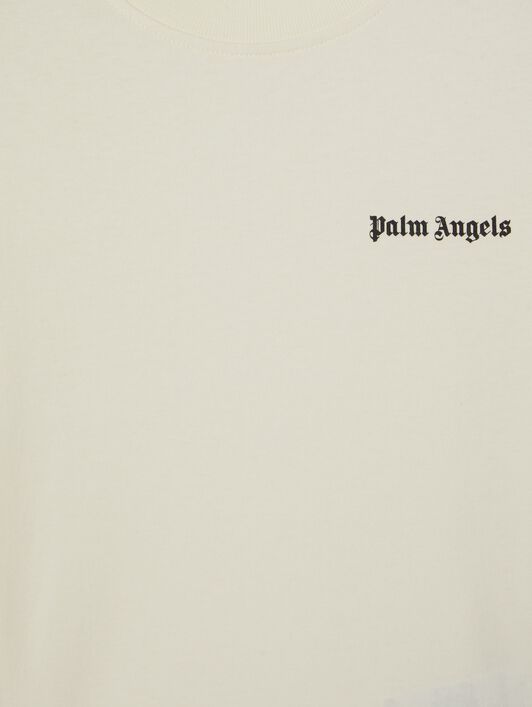 PALM ANGELS  Track Classic Logo T-shirt BUTTER BLACK PBAA011S25JER001