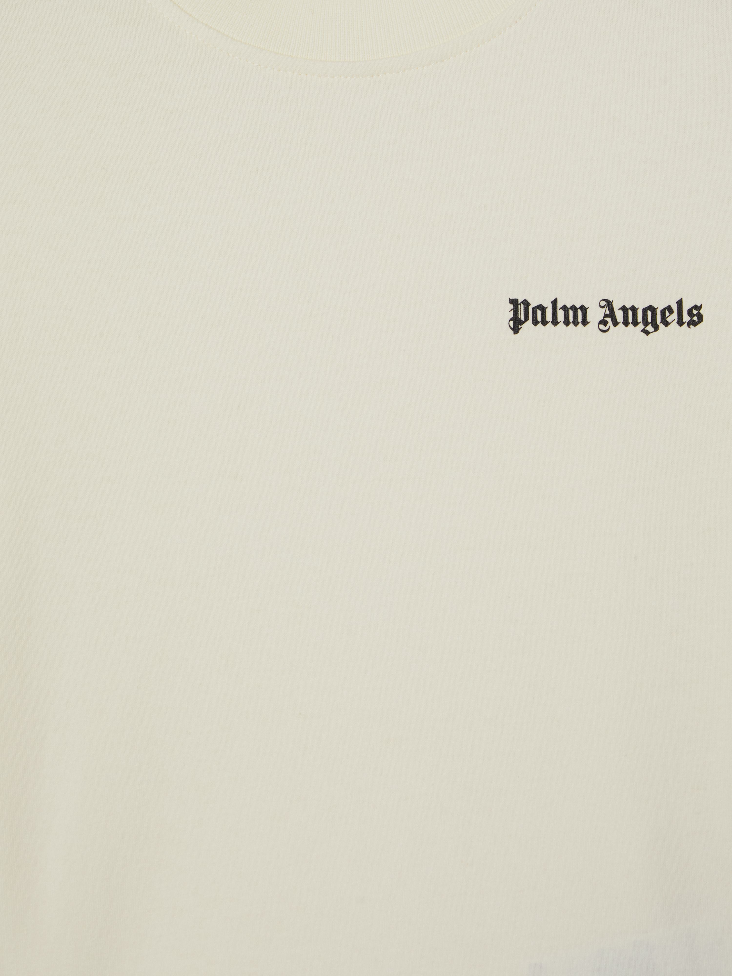PALM ANGELS  Track Classic Logo T-shirt BUTTER BLACK PBAA011S25JER001