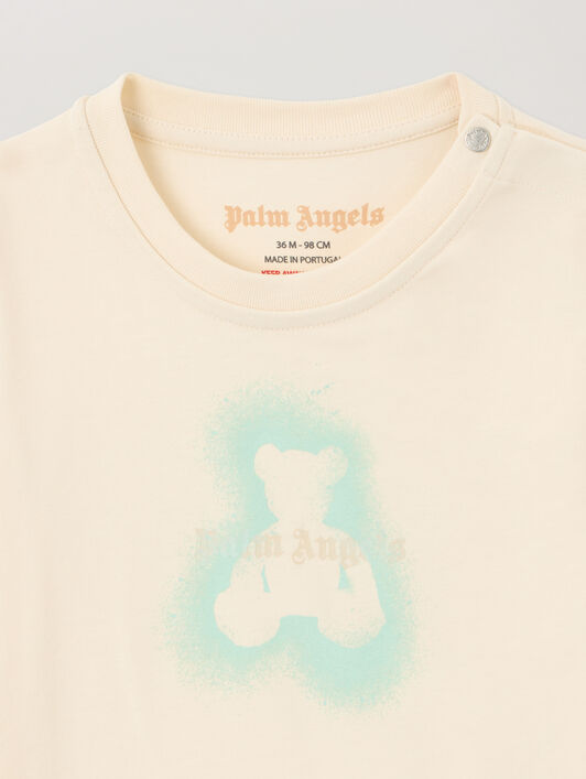 PALM ANGELS Spray Bear T-Shirt OFF WHITE PBXB001S26JER001