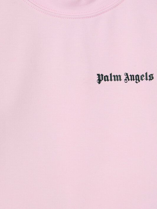 PALM ANGELS  Long sleeves Track T-shirt ROSE ROSA - NERO PGXC001S25FLE004