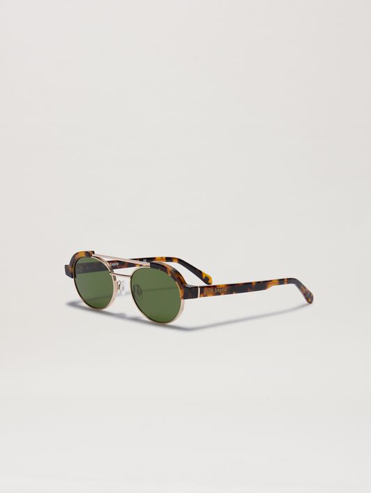 PALM ANGELS  Artesia sunglasses HAVANA GREEN PERI10CS25PLA001