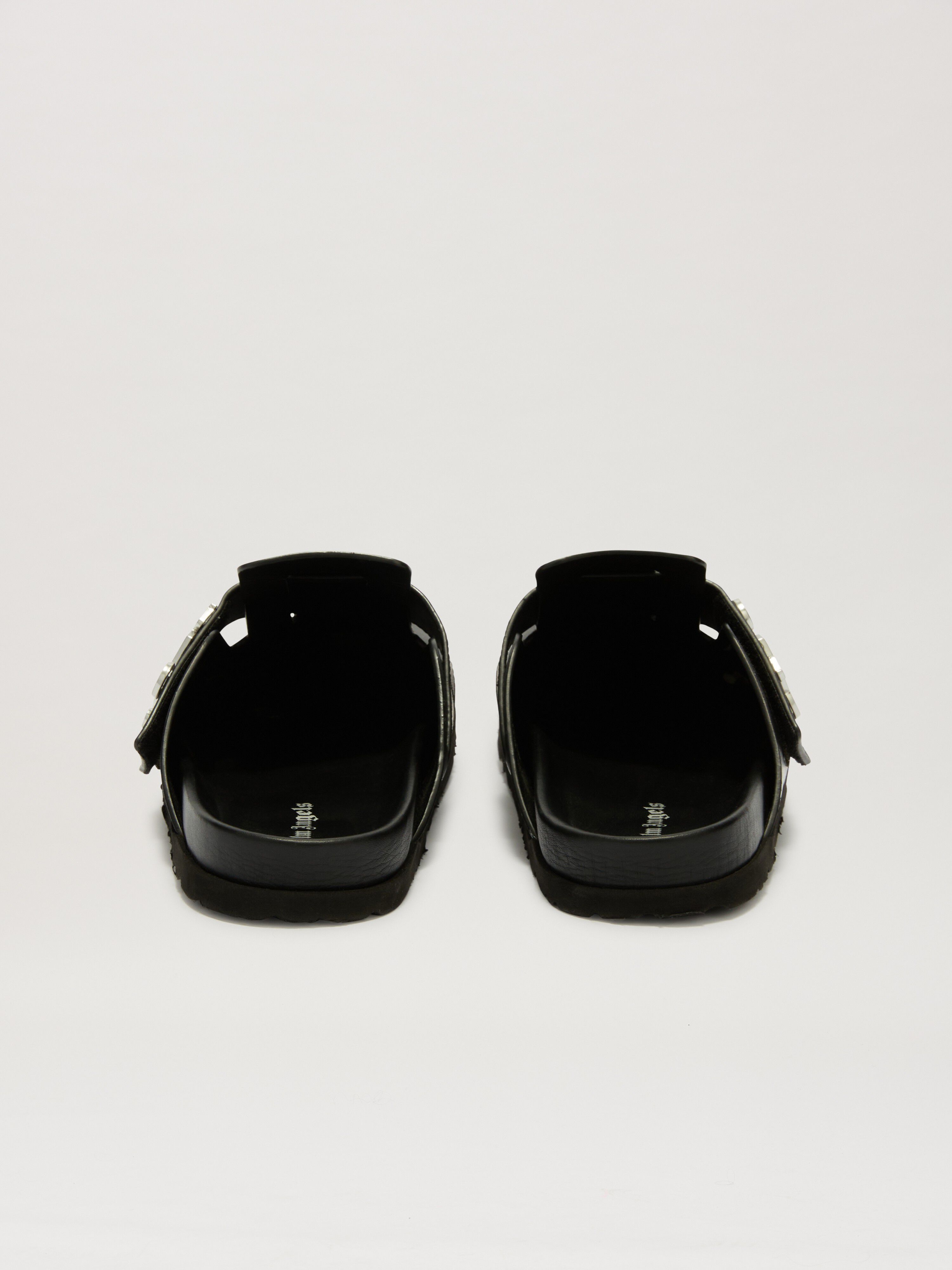 PALM ANGELS  Monogram Mule BLACK PMIJ00AS25LEA001