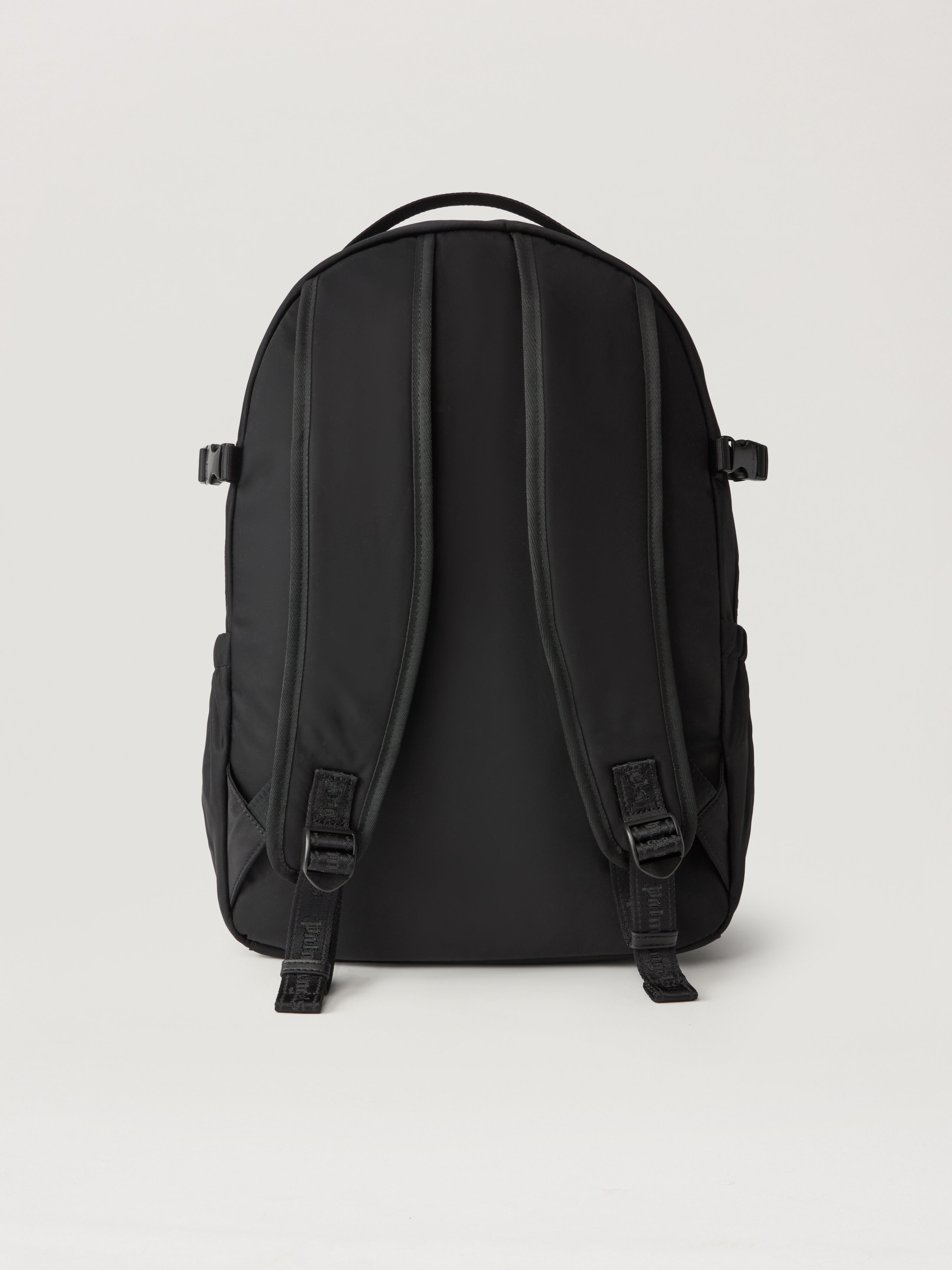 Curved Logo Backpack in BLACK WHITE for Men | Palm Angels®