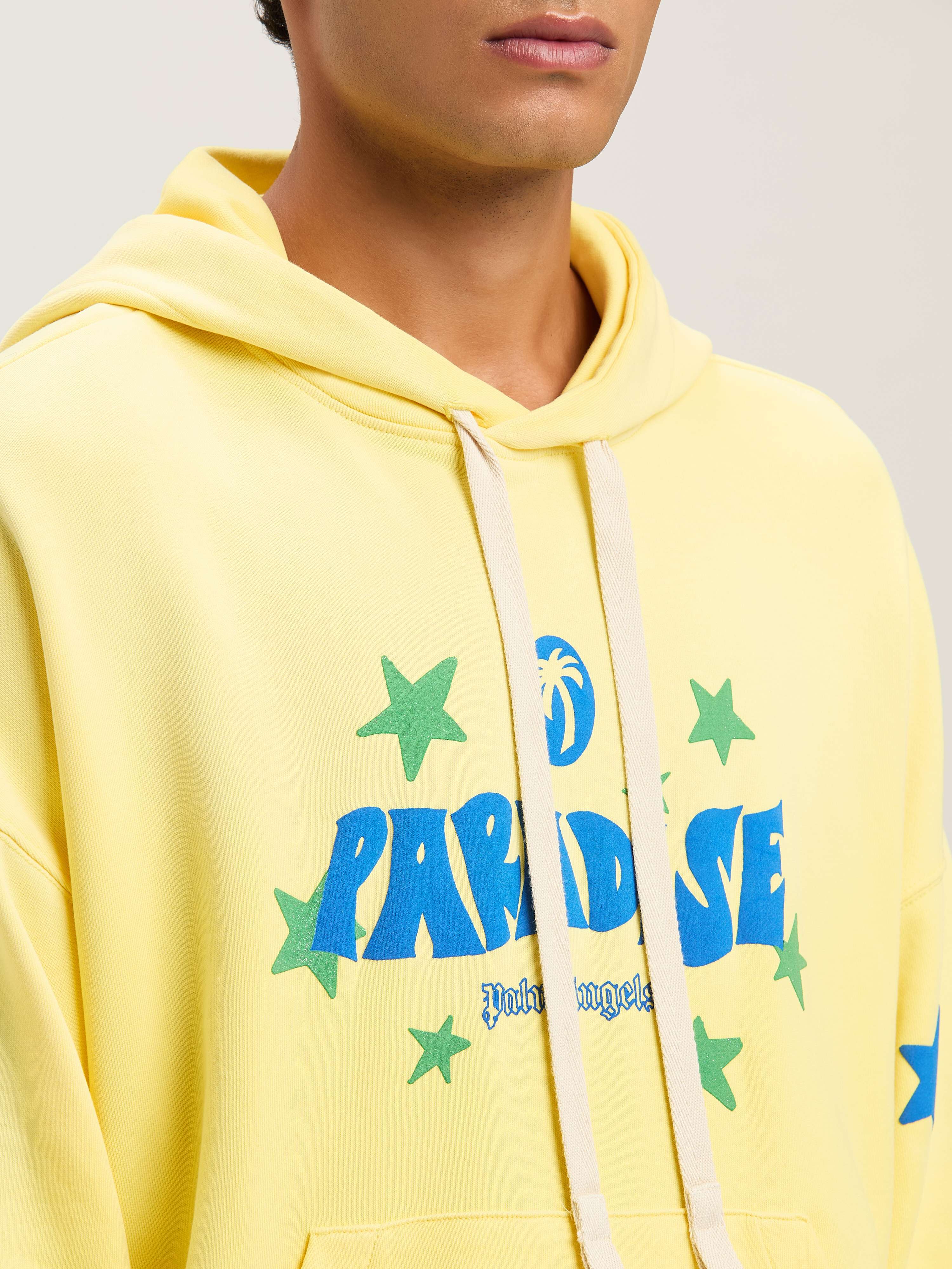 PALM ANGELS  Paradise Hoodie YELLOW - BLUE PMBB058S25FLE001
