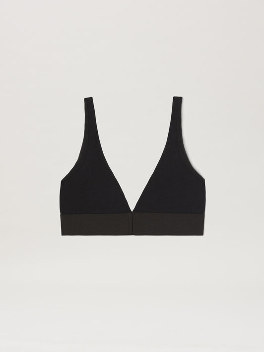 Logo band Triangle Bra PALM ANGELS Logo band Triangle Bra BLACK PWUB001C99FAB003
