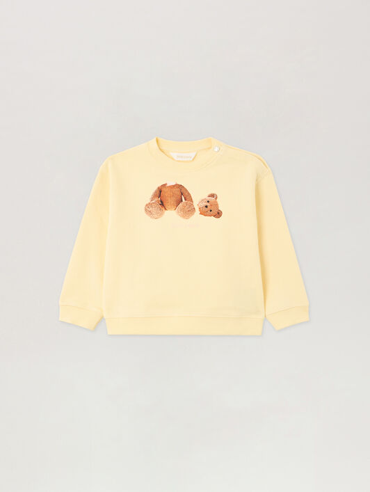 PALM ANGELS Bear Crewneck GIALLO/YELLOW PGXC001S26FLE003