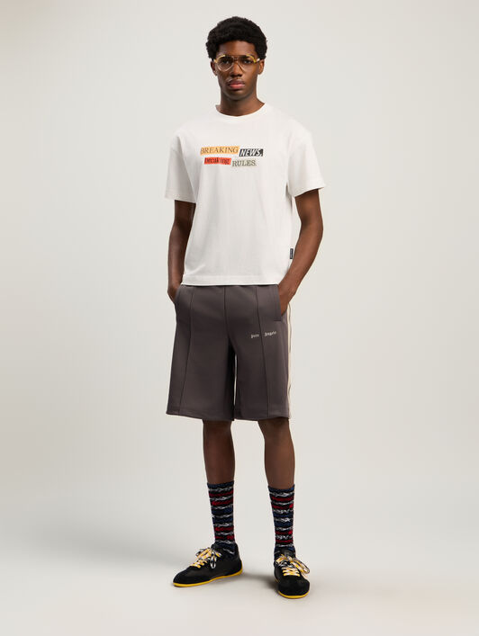 PALM ANGELS Quote Graphic T-Shirt OFF WHITE - MULTICOLOR PMAA109F25JER005