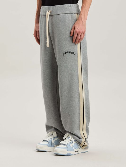 PALM ANGELS  Sweathose mit ikonischem Streifen GREY MELANGE - BLACK PMCH02BS25FLE001