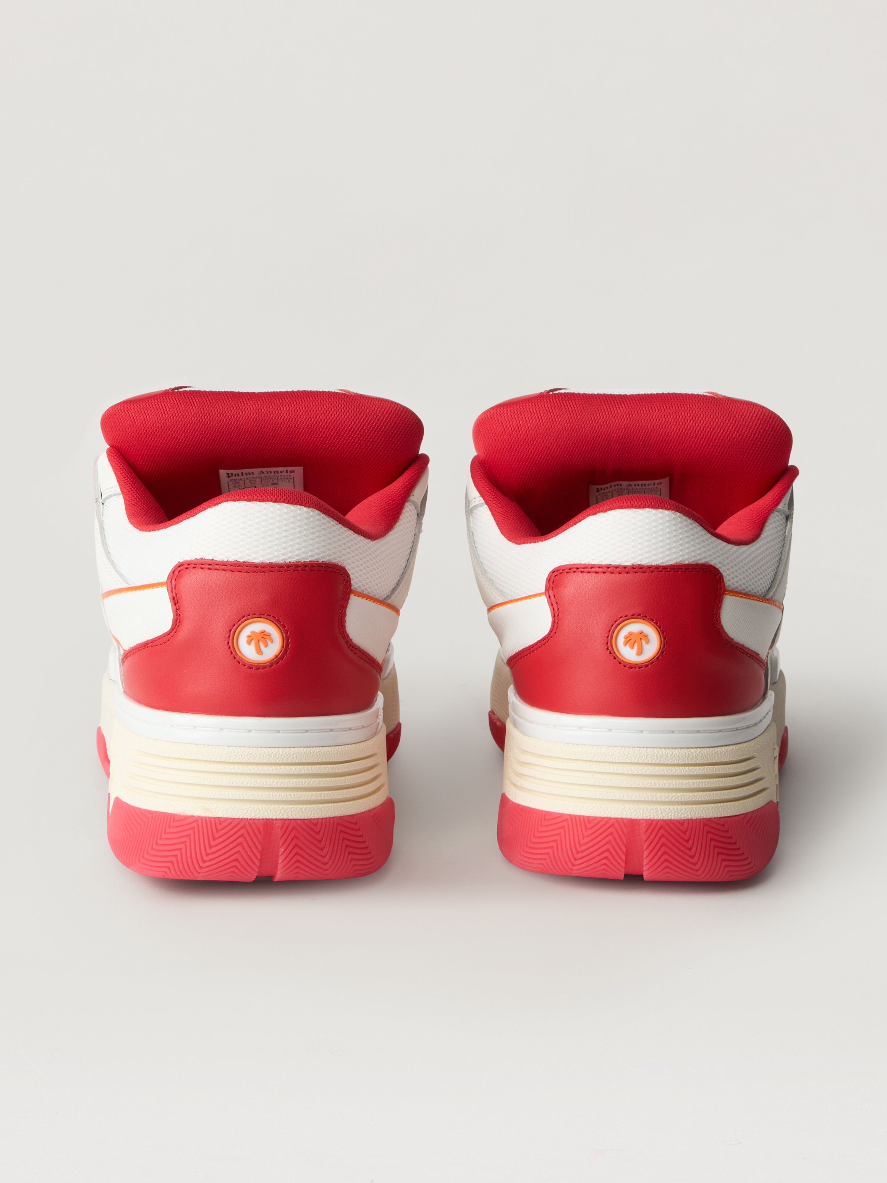 PALM ANGELS Palm Skate Sneakers WHITE RED PMIA10YS26LEA001