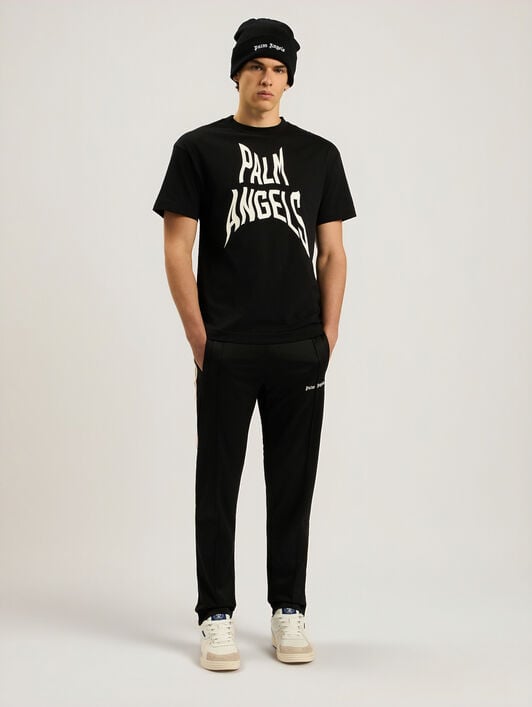 Classic Logo Track Pants PALM ANGELS Classic Logo Track Pants BLACK - OFF WHITE PAMCJ02F26FB01