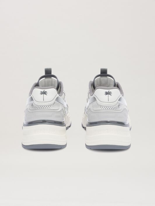 PALM ANGELS  PA 4 Leder Sneaker GREY - WHITE PMIA102S25FAB001