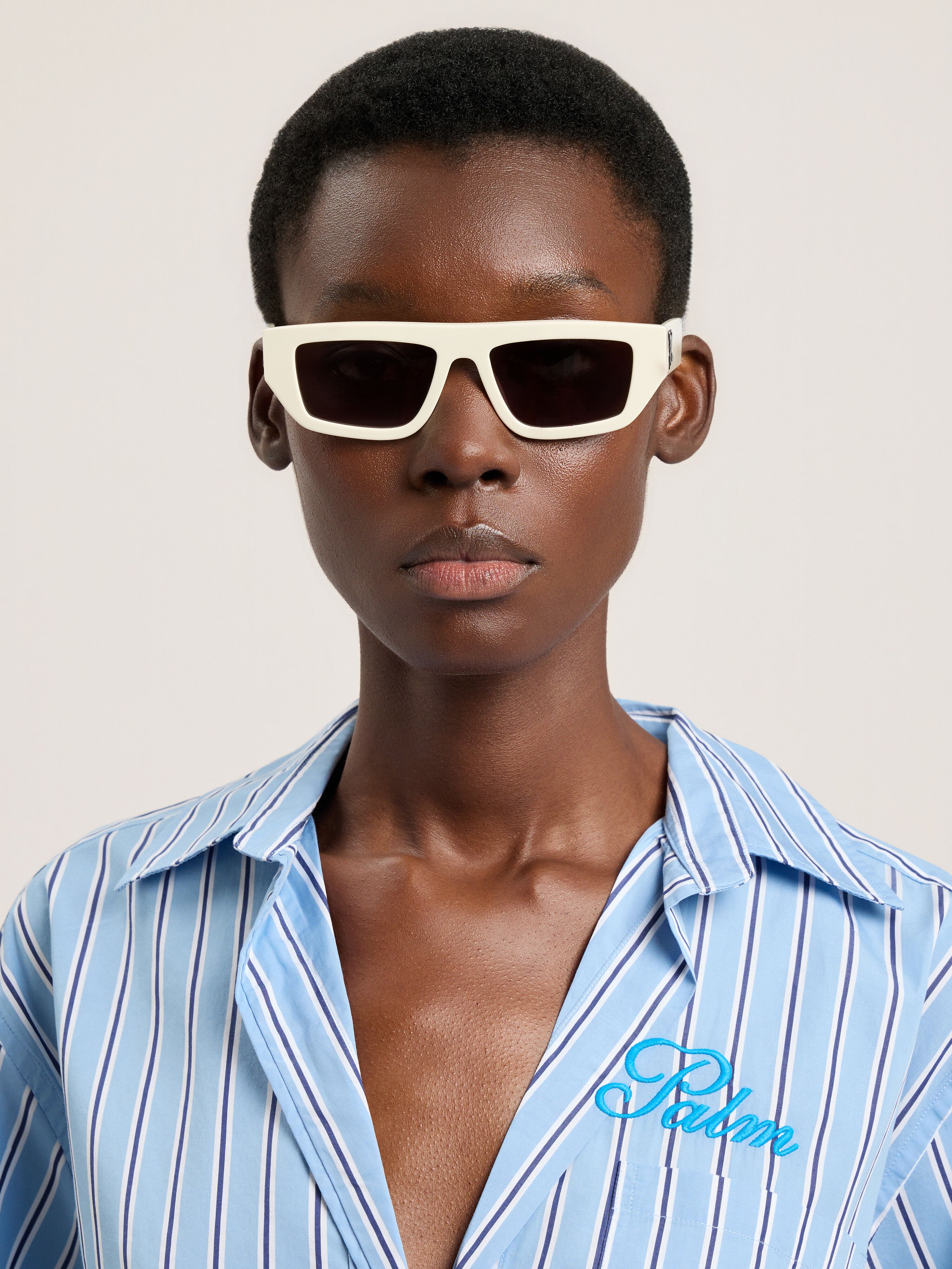 Hercules Sunglasses PALM ANGELS Hercules Sunglasses SHINY WHITE PA1033010753
