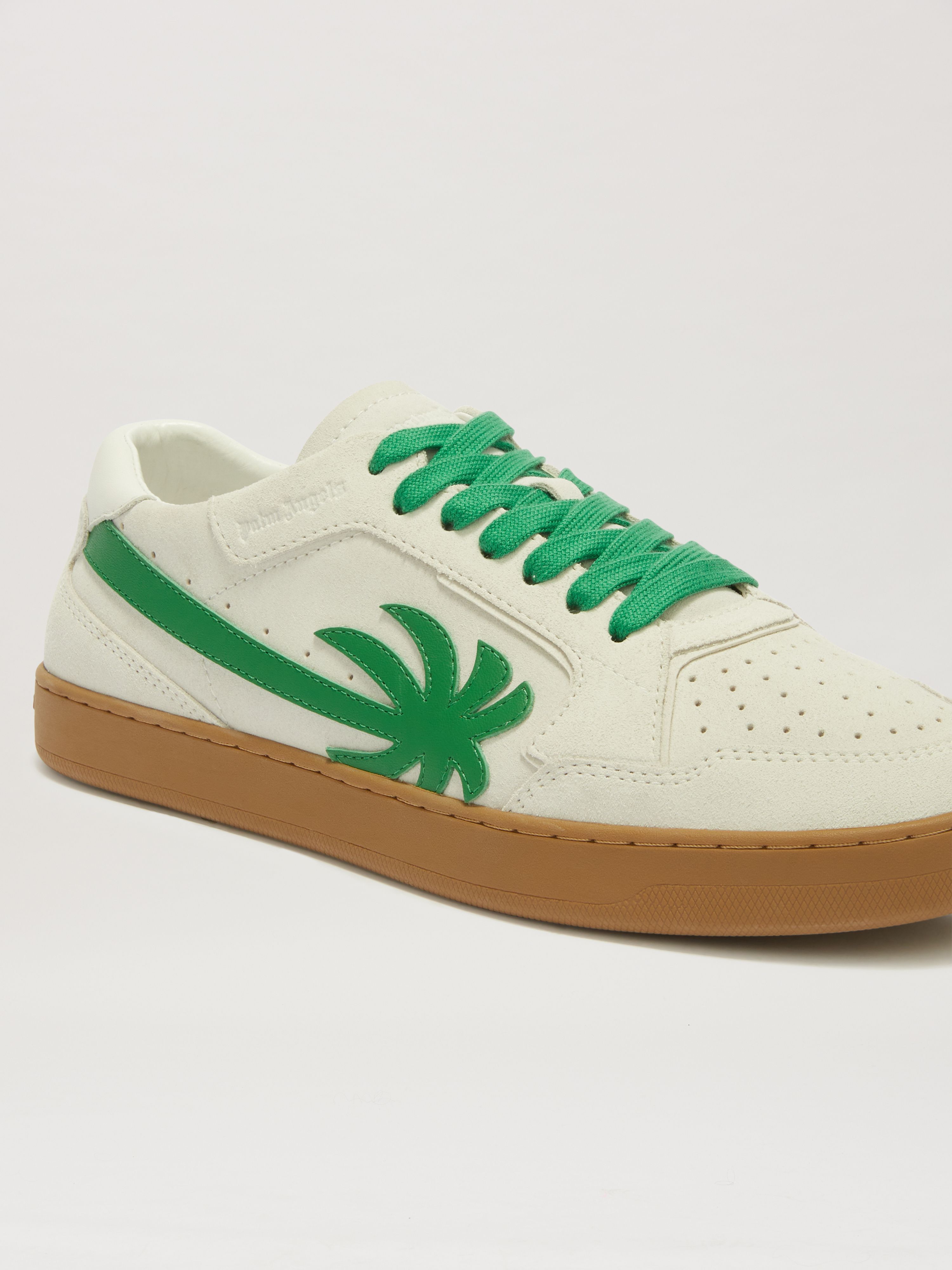 PALM ANGELS  New Palm 1 Sneaker WHITE - GREEN PMIA099S25LEA002