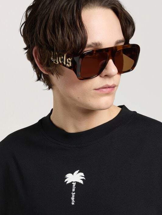 Palm Tree Statement Regular T-Shirt PALM ANGELS Palm Tree Statement Regular T-Shirt BLACK - OFF WHITE PAMAA01W26JR08