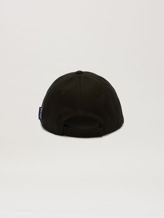 PALM ANGELS  Block Logo Baseball Cap BLACK GREEN PBLB002S25FAB002