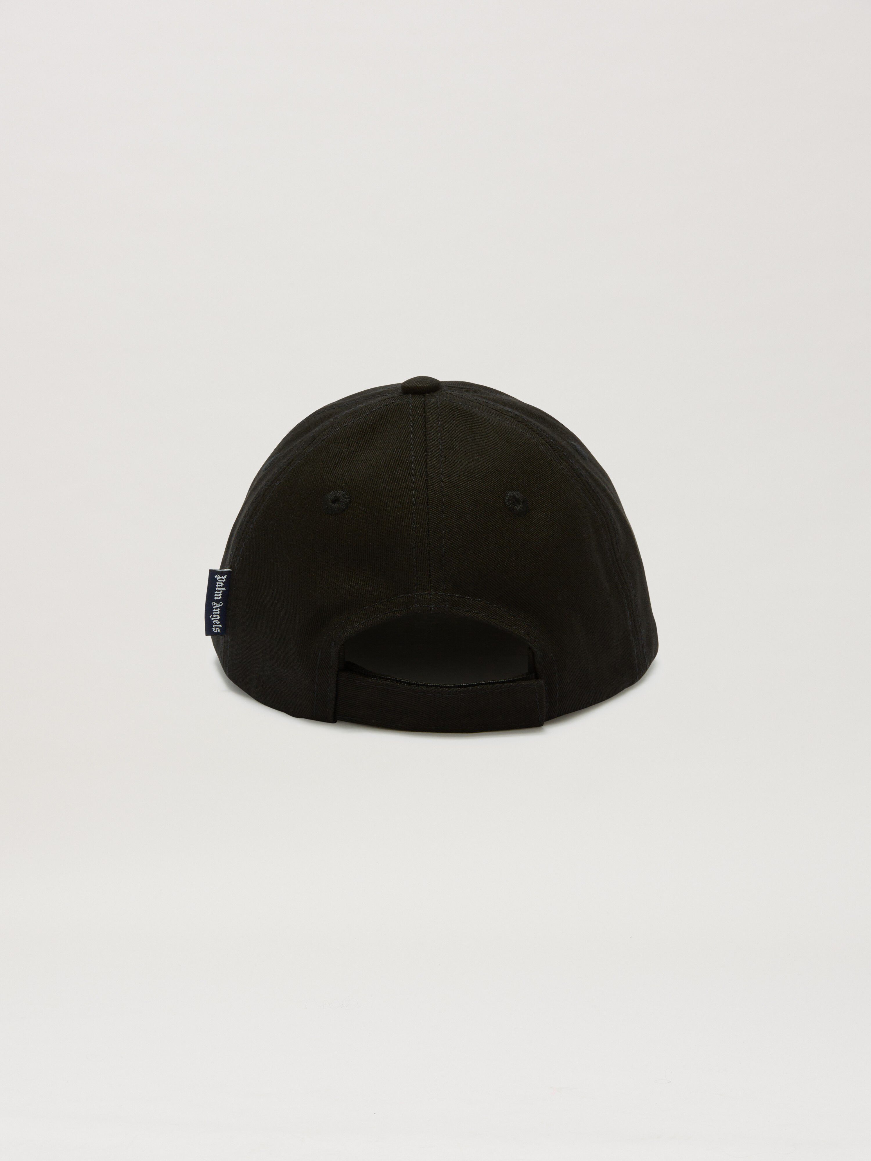 PALM ANGELS  Block Logo Baseball Cap BLACK GREEN PBLB002S25FAB002