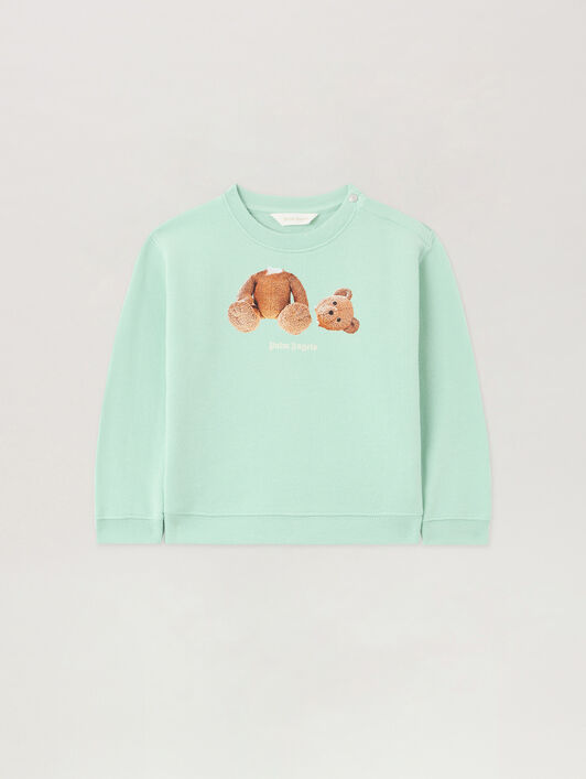 PALM ANGELS Bear Crewneck VERDE CHIARO/LIGHT GREEN PBXC001S26FLE003
