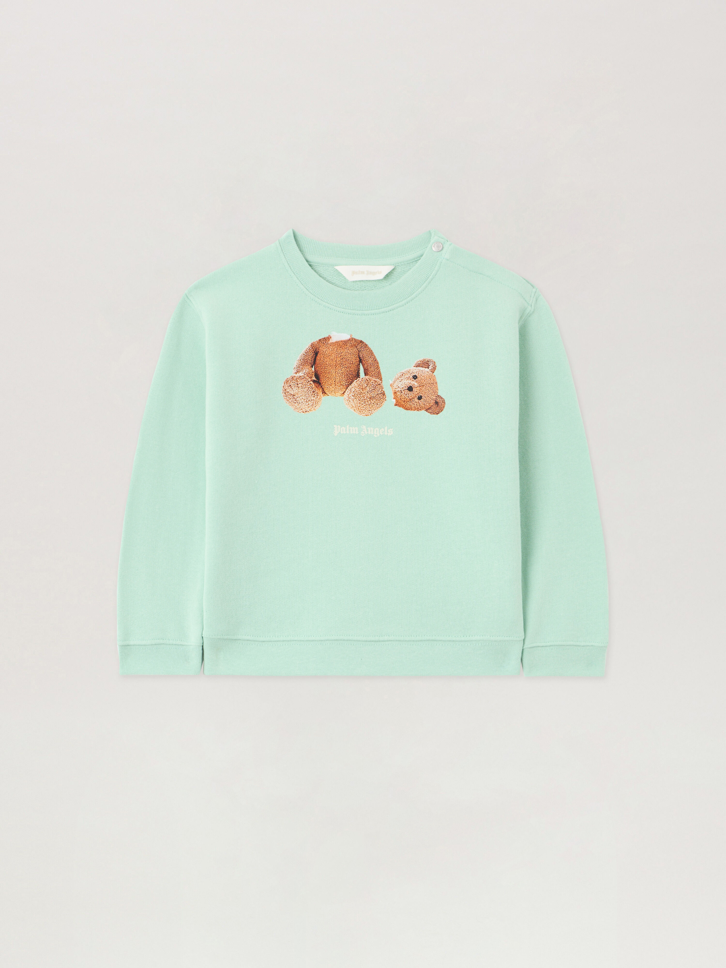 PALM ANGELS Bear Crewneck VERDE CHIARO/LIGHT GREEN PBXC001S26FLE003