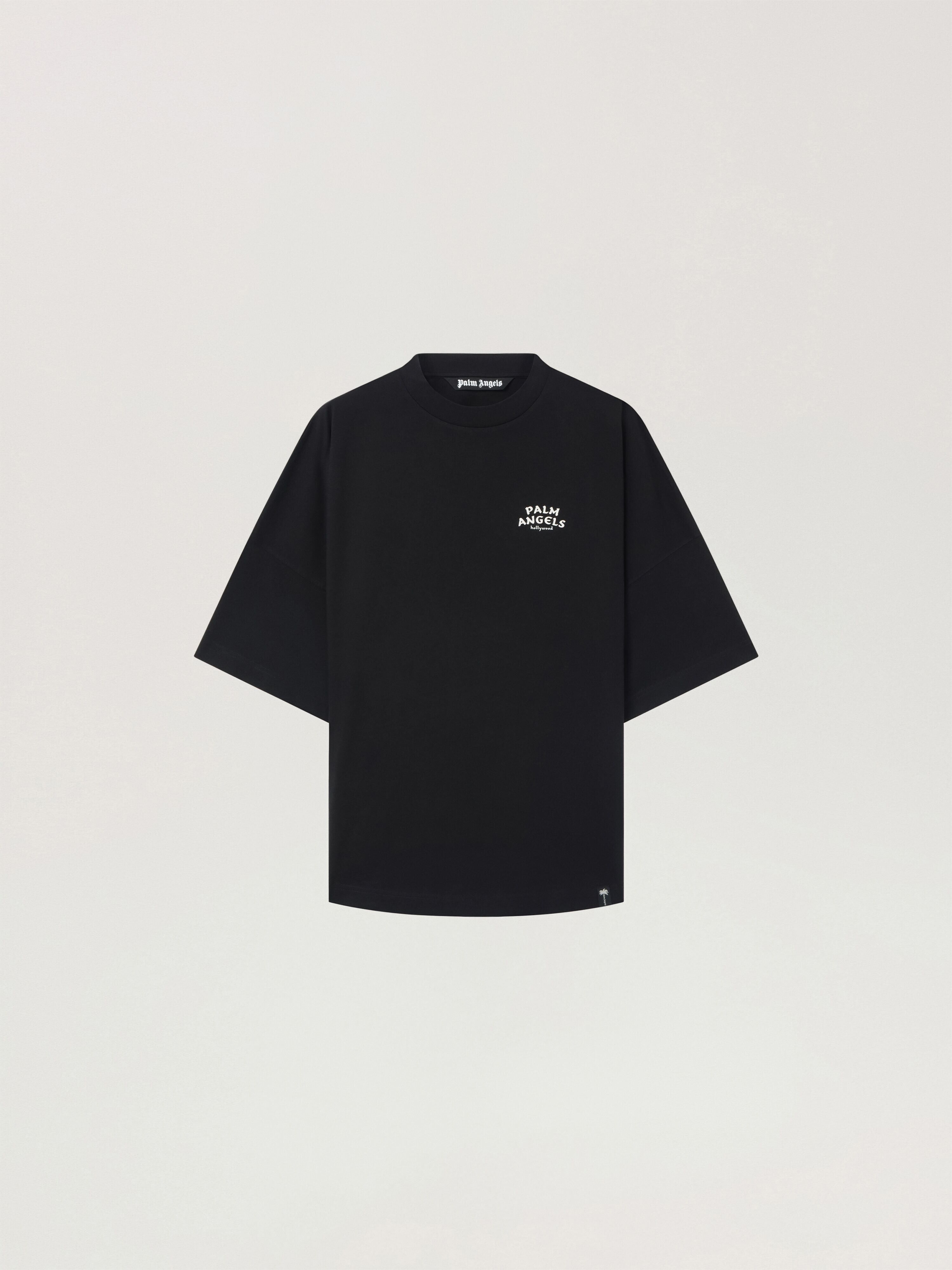 Palm Drift Back Over T-Shirt PALM ANGELS Palm Drift Back Over T-Shirt BLACK - OFF WHITE PAMAA05W26JR03