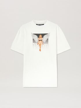 PALM ANGELS Pin up T-shirt WHITE PMAA001C99JER027